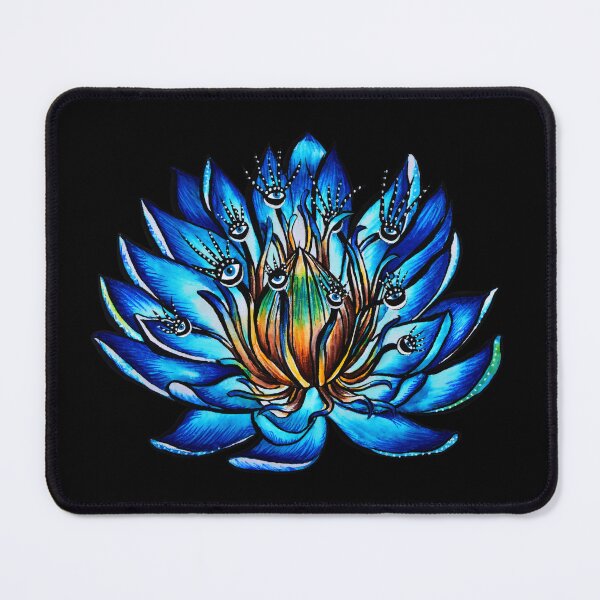 Item preview, Bizarre Multi Eyed Blue Water Lily Flower designed and sold by Boriana Giormova.