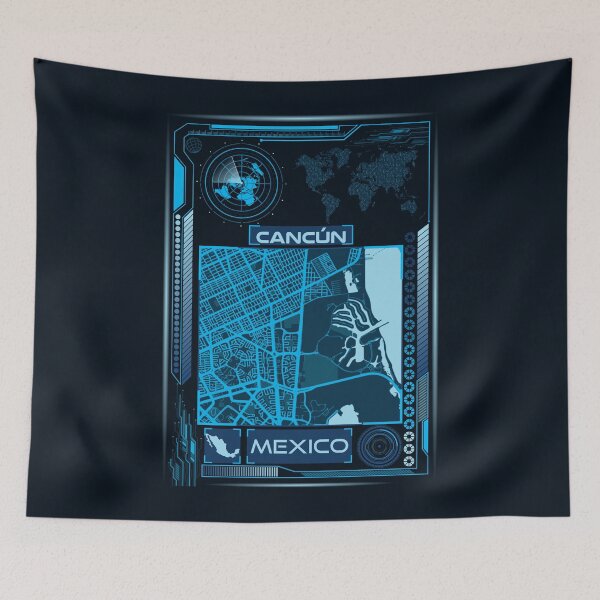 Item preview, CANCUN MAP MEXICO designed and sold by hatimelhag.