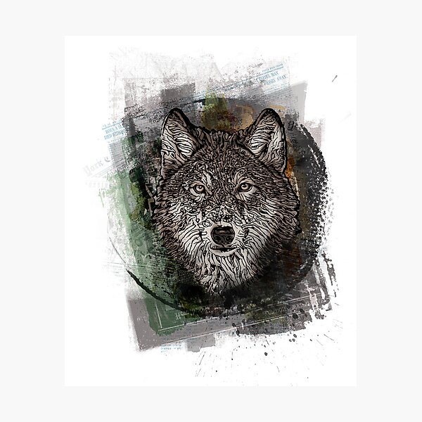 Item preview, wolf portrait  designed and sold by ranker666.
