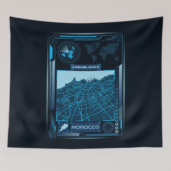Item preview, CASABLANCA MAP MOROCCO designed and sold by hatimelhag.