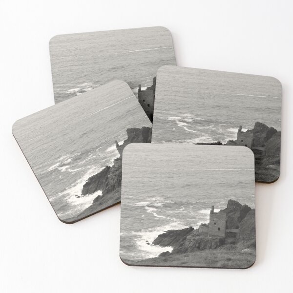 Item preview, Old Tin Mine And Crashing Waves Vintage Style Photograph designed and sold by TrulyEpoque.