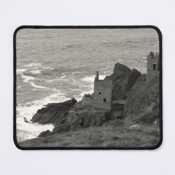 Item preview, Old Tin Mine And Crashing Waves Vintage Style Photograph designed and sold by TrulyEpoque.