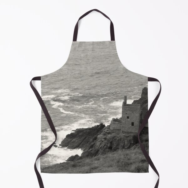 Item preview, Old Tin Mine And Crashing Waves Vintage Style Photograph designed and sold by TrulyEpoque.