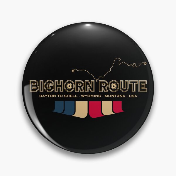Item preview, USA Bighorn Route - Wyoming Tee Design designed and sold by ROADTROOPER.