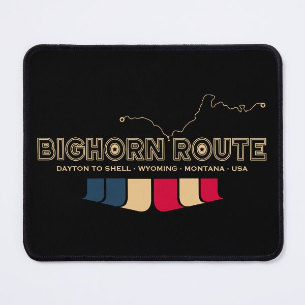 Item preview, USA Bighorn Route - Wyoming Tee Design designed and sold by ROADTROOPER.