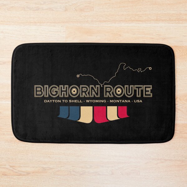 Item preview, USA Bighorn Route - Wyoming Tee Design designed and sold by ROADTROOPER.