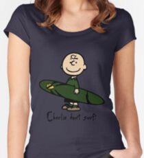 Charlie (don't) surf Women's Fitted Scoop T-Shirt