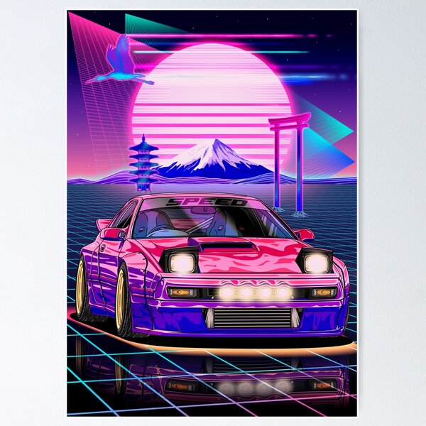 Item preview, Mazda RX-7 Turbo II (FC3S) Retrowave designed and sold by JDM Guyvit.
