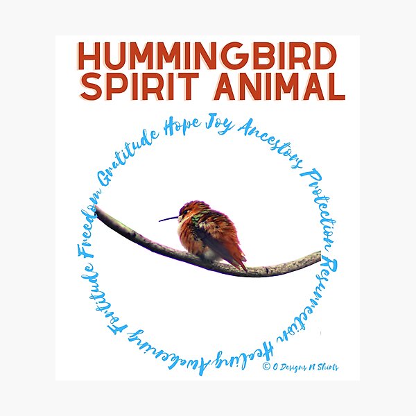 Item preview, Hummingbird Spirit Animal designed and sold by ODesignsNShirts.