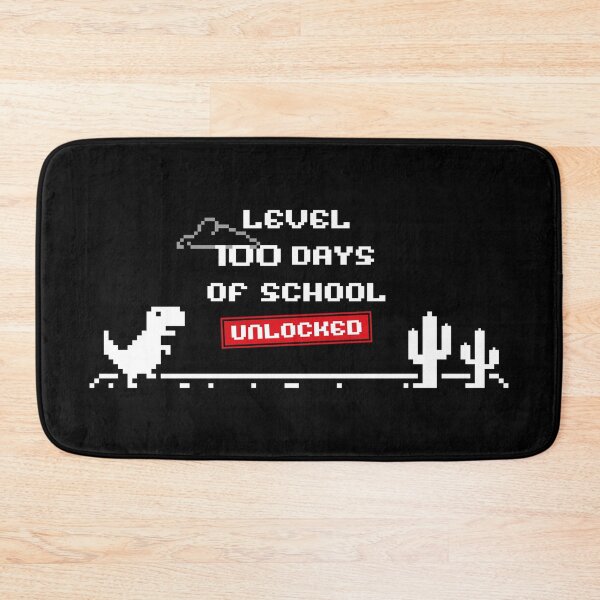 Item preview, Level 100 days of school unlocked, 100 days of school, school boys, Chrome Trex Runner designed and sold by Yuzik.