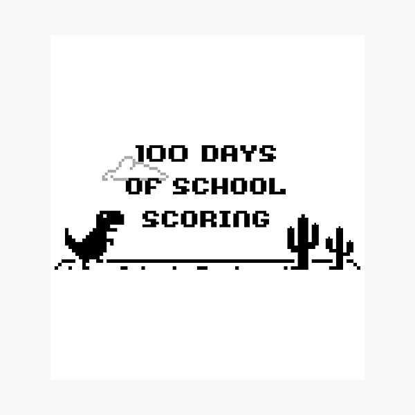 Item preview, 100 days of school, school boys, Chrome Trex Runner, cool gift designed and sold by Yuzik.