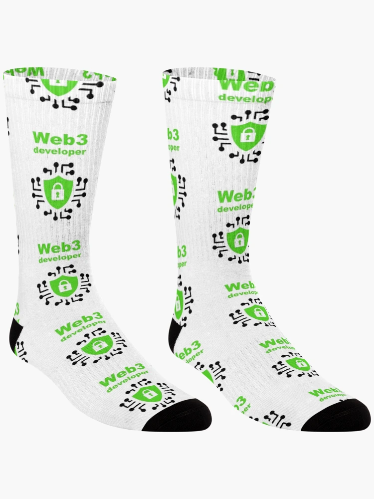 Thumbnail 3 of 5, Socks, Web3 Developer, Blockchain Developer, Cryptocurrency, Software Engineer, Computer Science, Fullstack Developer, Programming Humor designed and sold by Max-Wear.