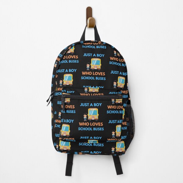 Item preview, JUST A BOY WHO LOVES SCHOOL BUSES designed and sold by BhavyaBathla.