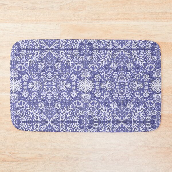 Very Peri Color of the Year Floral Bath Mat