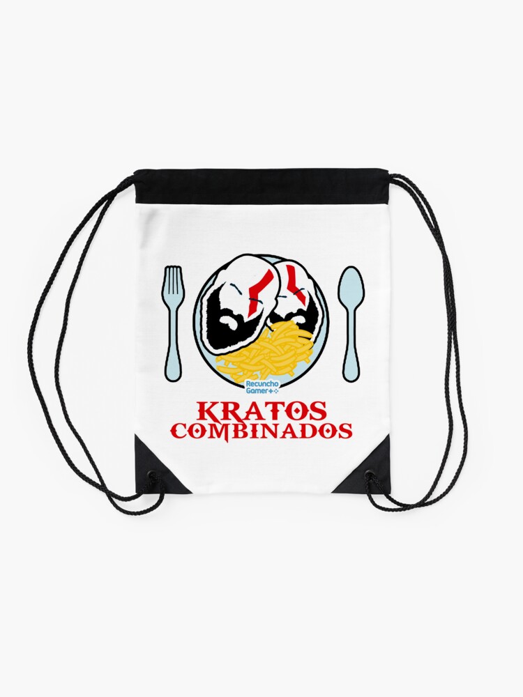 Imagen 2 de 3, Mochila saco con la obra Kratos Combinados, diseñada y vendida por RecunchoGamer.