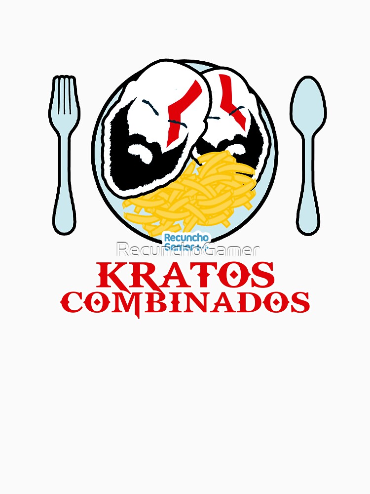 Imagen 7 de 7, Camiseta clásica con la obra Kratos Combinados, diseñada y vendida por RecunchoGamer.