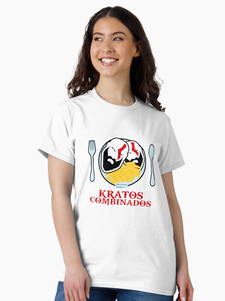 Imagen 2 de 7, Camiseta clásica con la obra Kratos Combinados, diseñada y vendida por RecunchoGamer.
