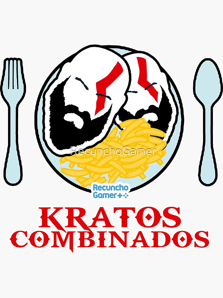 Imagen 3 de 3, Pegatina con la obra Kratos Combinados, diseñada y vendida por RecunchoGamer.