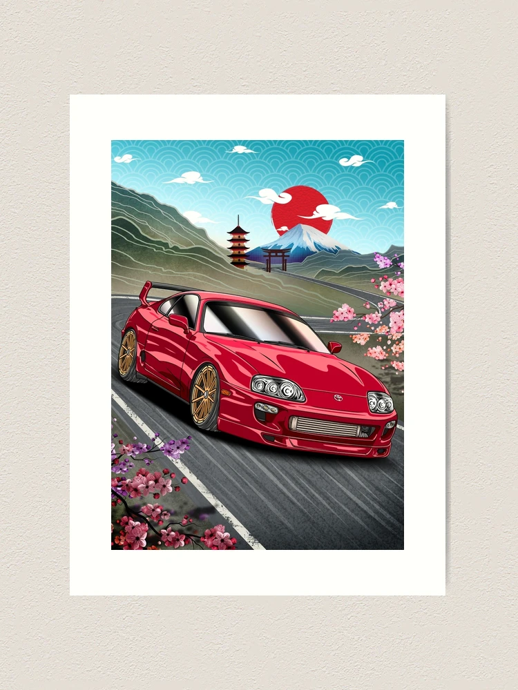 JDM Toyota Supra MK4  Art Print for Sale by Navin Guyvit