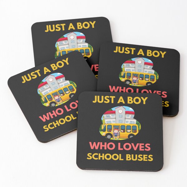 Item preview, JUST A BOY WHO LOVES SCHOOL BUSES designed and sold by BhavyaBathla.