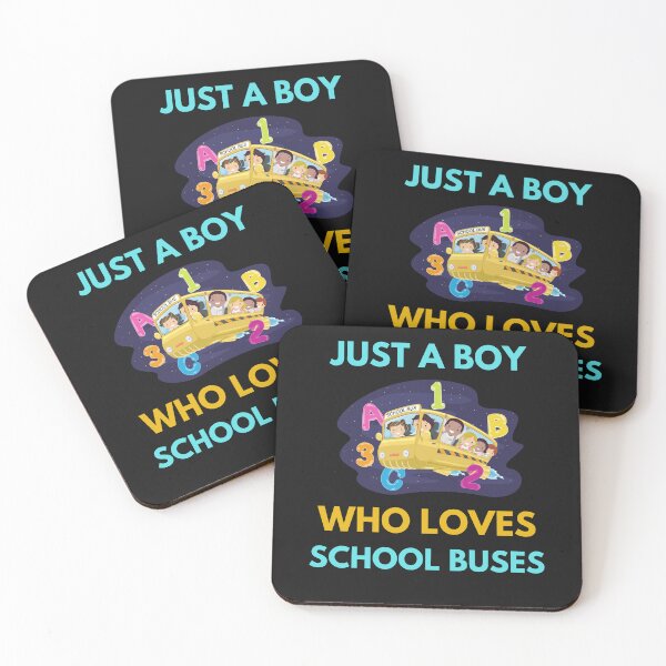 Item preview, JUST A BOY WHO LOVES SCHOOL BUSES designed and sold by BhavyaBathla.