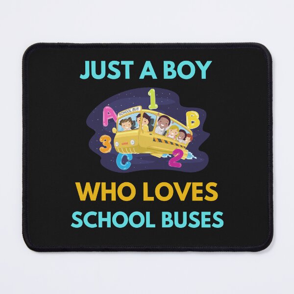 Item preview, JUST A BOY WHO LOVES SCHOOL BUSES designed and sold by BhavyaBathla.