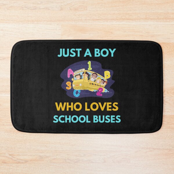 Item preview, JUST A BOY WHO LOVES SCHOOL BUSES designed and sold by BhavyaBathla.