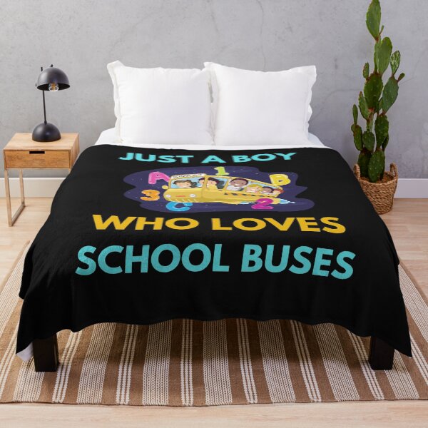 Item preview, JUST A BOY WHO LOVES SCHOOL BUSES designed and sold by BhavyaBathla.
