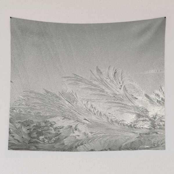 Item preview, Beautiful Snow Crystals On Glass, Vintage Style Close Up Photograph designed and sold by TrulyEpoque.