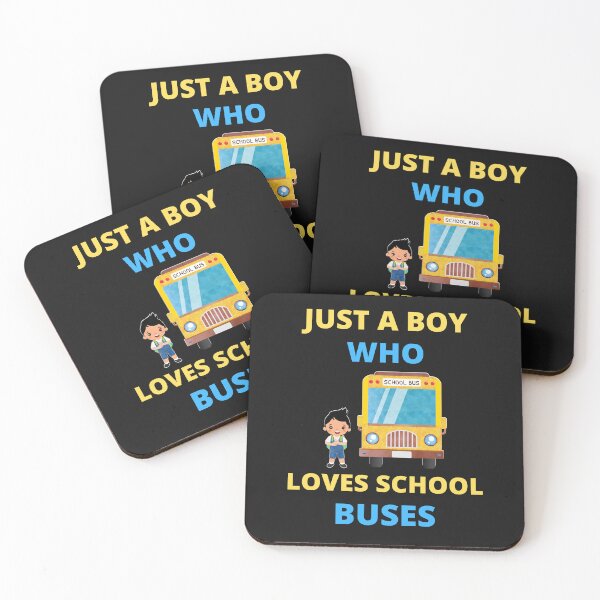 Item preview, JUST A BOY WHO LOVES SCHOOL BUSES designed and sold by BhavyaBathla.