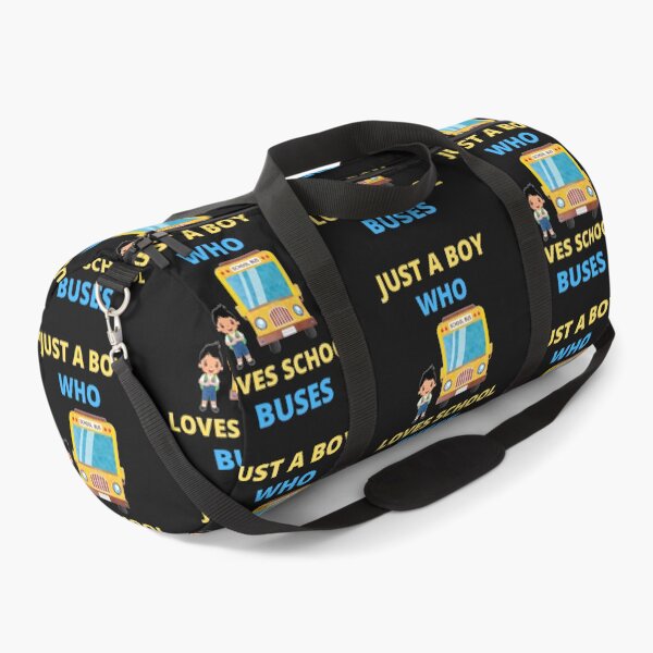 Item preview, JUST A BOY WHO LOVES SCHOOL BUSES designed and sold by BhavyaBathla.