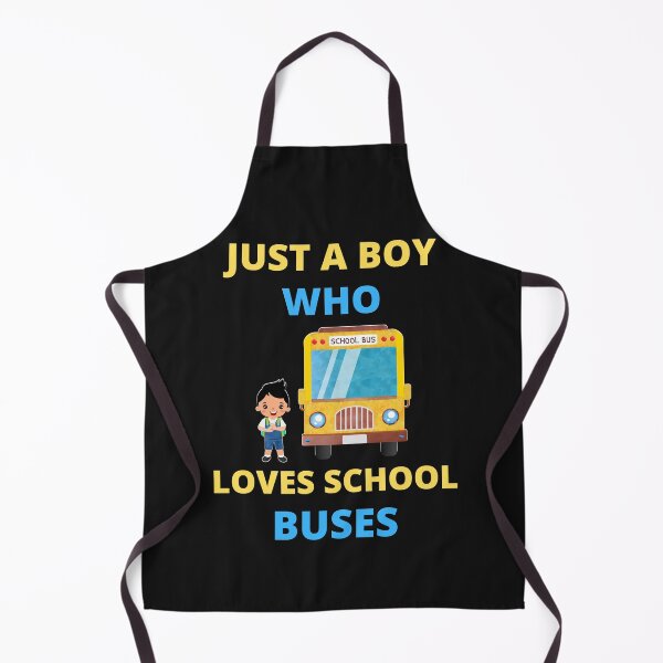 Item preview, JUST A BOY WHO LOVES SCHOOL BUSES designed and sold by BhavyaBathla.