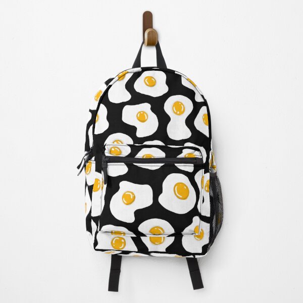 Item preview, Fried egg Print black designed and sold by DemonicGloom.