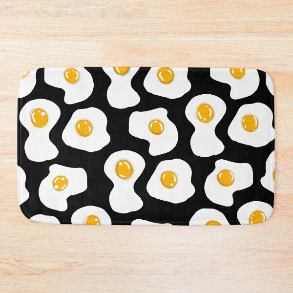 Item preview, Fried egg Print black designed and sold by DemonicGloom.