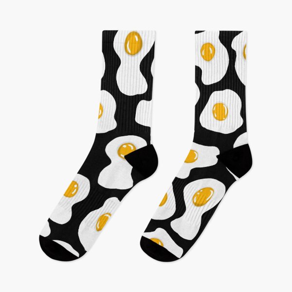 Item preview, Fried egg Print black designed and sold by DemonicGloom.