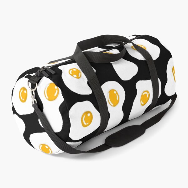 Item preview, Fried egg Print black designed and sold by DemonicGloom.