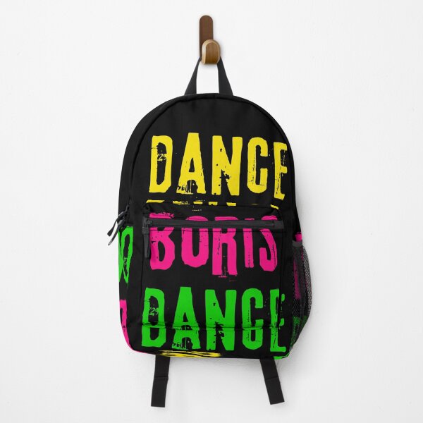 Item preview, Quote mocking Boris Johnson: «Dance, Boris, Dance». Bright yellow pink green print. designed and sold by fowons.
