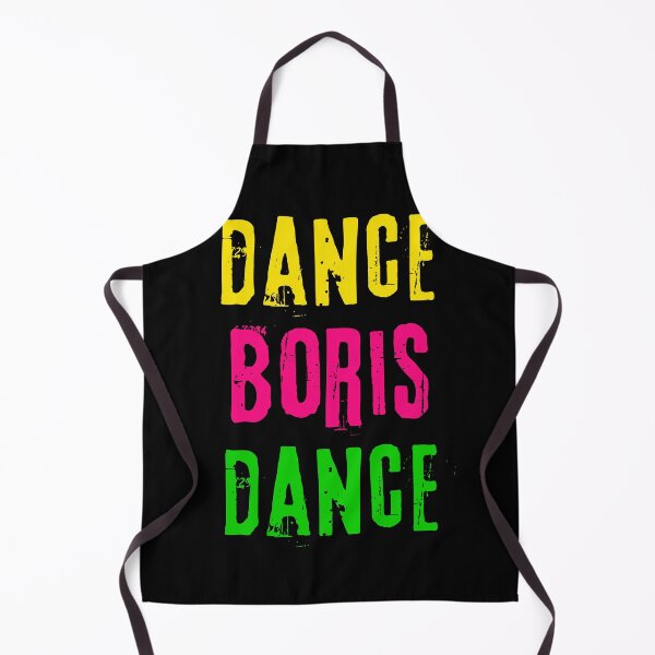 Item preview, Quote mocking Boris Johnson: «Dance, Boris, Dance». Bright yellow pink green print. designed and sold by fowons.