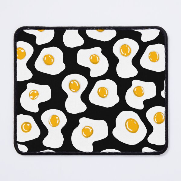 Item preview, Fried egg Print black designed and sold by DemonicGloom.