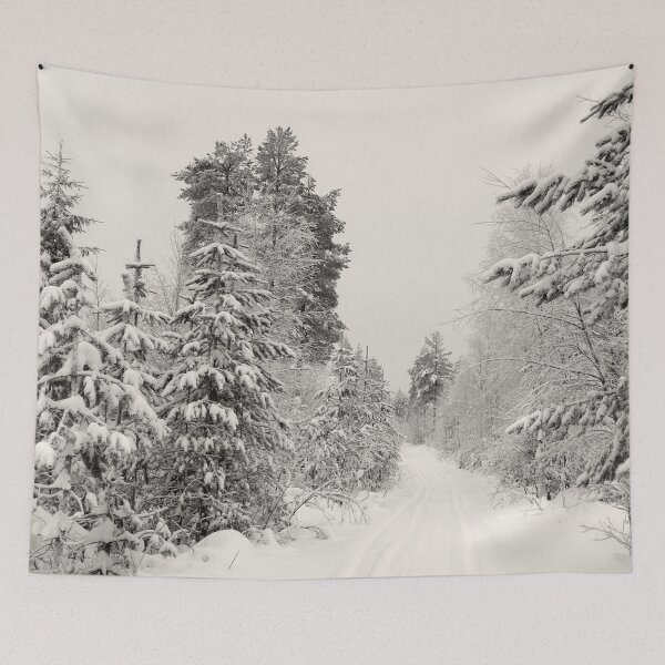 Item preview, Beautiful Snow Covered Trees And Path In Finland, Vintage Style Close Up Photograph designed and sold by TrulyEpoque.