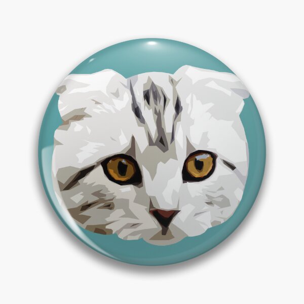 Item preview, Scottish Fold Cat - Cute Cat Pop Art - Cat with folded ears - WPAP designed and sold by inkandmoth.