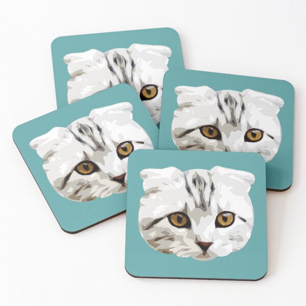 Item preview, Scottish Fold Cat - Cute Cat Pop Art - Cat with folded ears - WPAP designed and sold by inkandmoth.