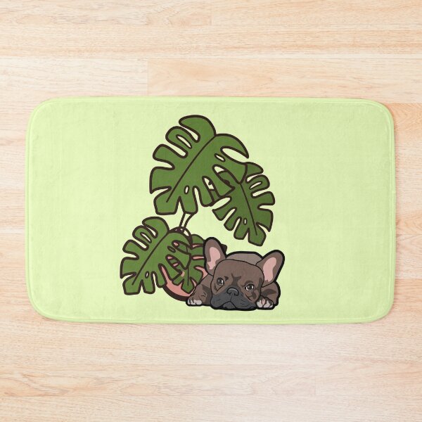 Artikelvorschau, Französische Bulldogge Monstera Vinyl | Monstera-Vinyl | Monstera | Pflanze entworfen und verkauft von zackup.