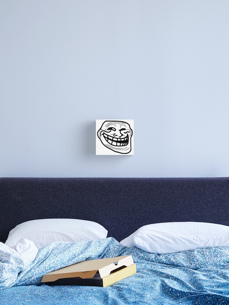 Lienzo Ilustracion Graciosa Trollface De Pixxart Redbubble