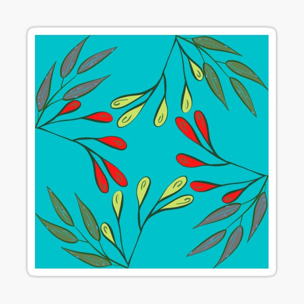 "Leaves Art" Sticker by HappyShades | Redbubble