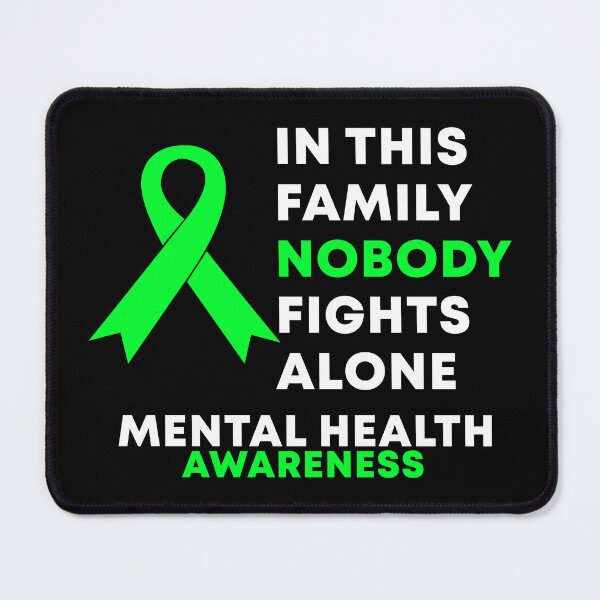 Item preview, In This Family Nobody Fights Alone Mental Health Awareness designed and sold by Color-Sparkle.