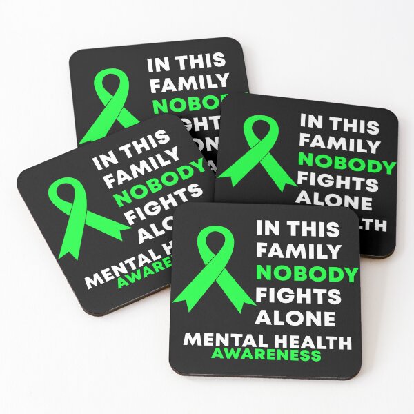 Item preview, In This Family Nobody Fights Alone Mental Health Awareness designed and sold by Color-Sparkle.