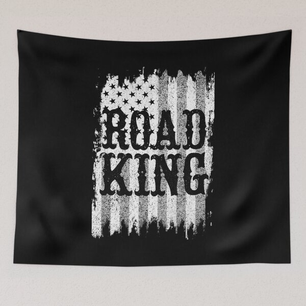 Item preview, Road King Motorcycle Fanatic, American Flag Distressed Graphic designed and sold by GO SHIRT-TEE.