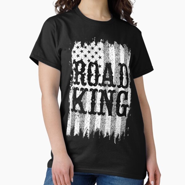 Item preview, Road King Motorcycle Fanatic, American Flag Distressed Graphic designed and sold by GO SHIRT-TEE.