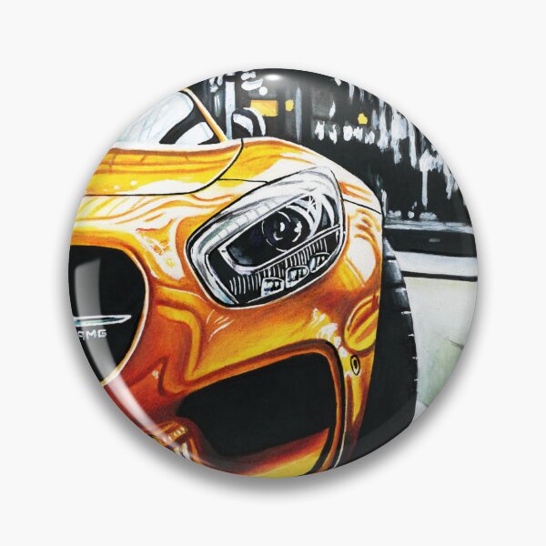 Item preview, Mercedes AMG, car drawing, yellow black, New York, original design, Art Pamela designed and sold by ArtPamDesign.